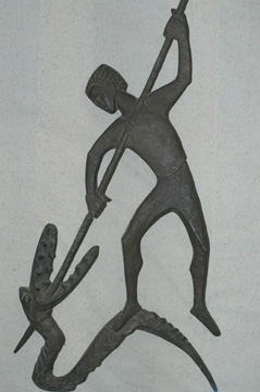 Georgsfigur aus der Gewerbeschule Jestetten