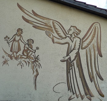 Ein frhes Sgraffito von
                      Siegfried Fricker, Erzingen