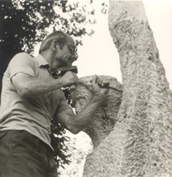 Siegfried Fricker bei der Arbeit